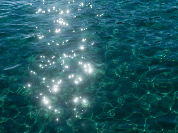 istock Sea water with sun glitters texture 1204469608