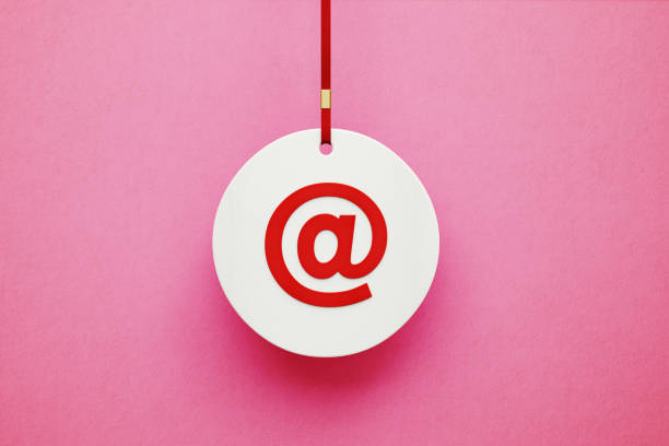 Email symbol, At sign, mail icon, Red Symbol