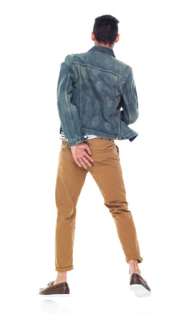 istock African ethnicity male dancing wearing denim jacket 1204470255