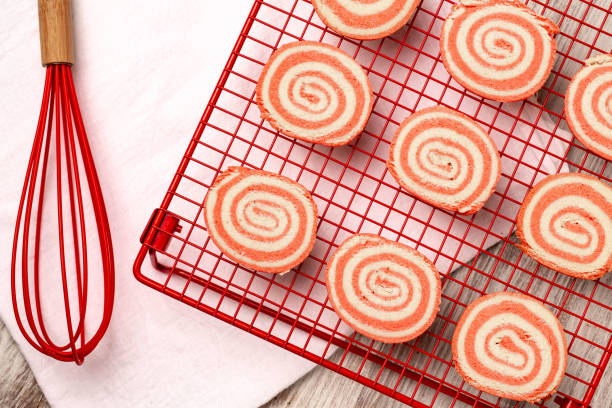 istock Valentine's Day Pinwheel Cookies With Whisk 1204476082