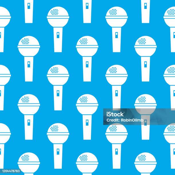 Microphone Seamless Pattern Stock Illustration - Download Image Now ...