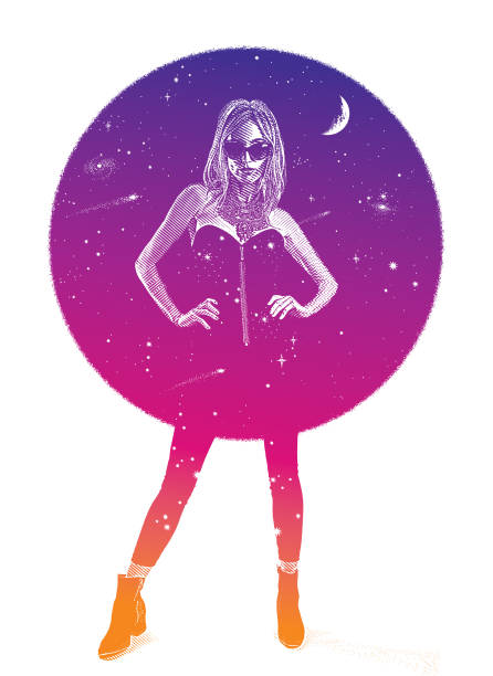 istock Young woman and the Universe 1204479750
