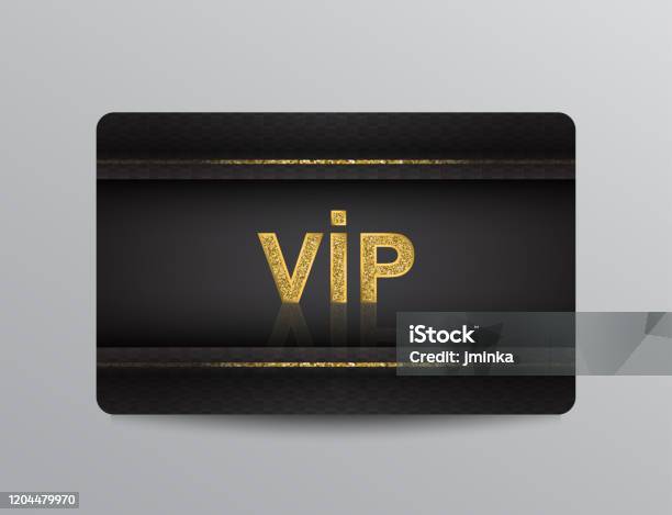 Black Vip Card With Glittering Elements Stock Illustration - Download ...