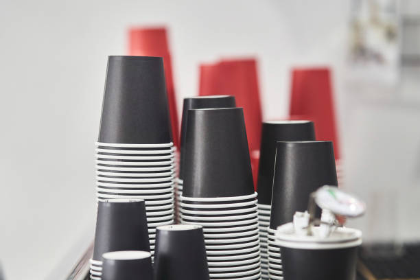istock red and black paper cups for coffee 1204480101