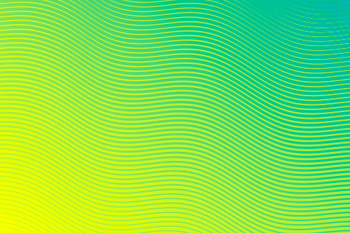 Modern and trendy abstract background. Geometric design with a beautiful gradient of curves and colors. This illustration can be used for your design, with space for your text (colors used: Yellow, Green, Blue). Vector Illustration (EPS10, well layered and grouped), wide format (3:2). Easy to edit, manipulate, resize or colorize.