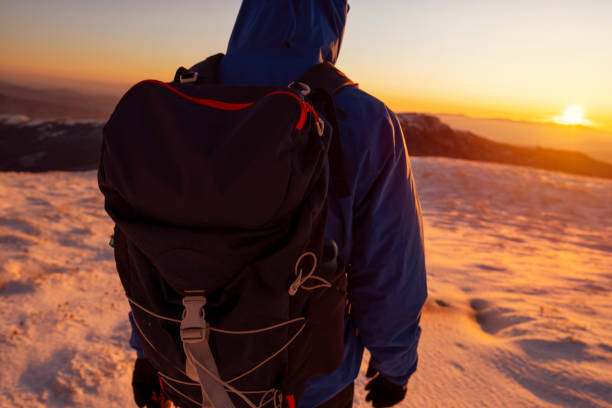 istock Hiker ready to spend a night on the mountain 1204482407