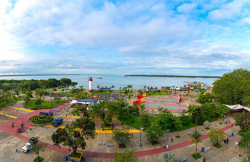 Panoramic view of the promenade of the city of Buenaventura. Valle del Cauca . Colombia, November 30, 2019.