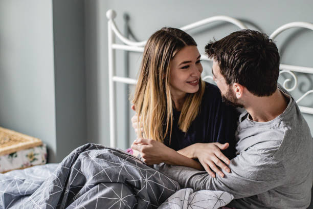 istock Young couple in the morning 1204489574