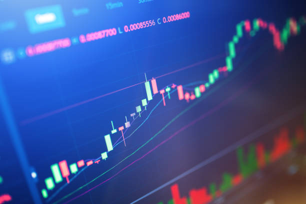 istock Financial charts at digital display 1204494509