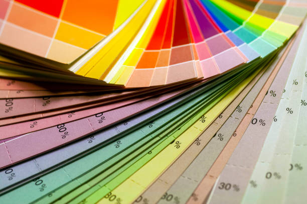 istock Color print of pantone statistics offset scale. 1204500570