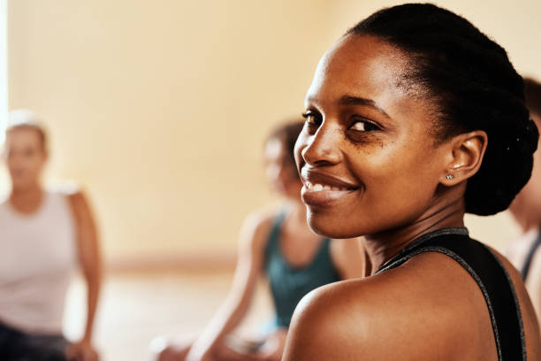 istock I haven't stopped smiling since I signed up for yoga class 1204500593