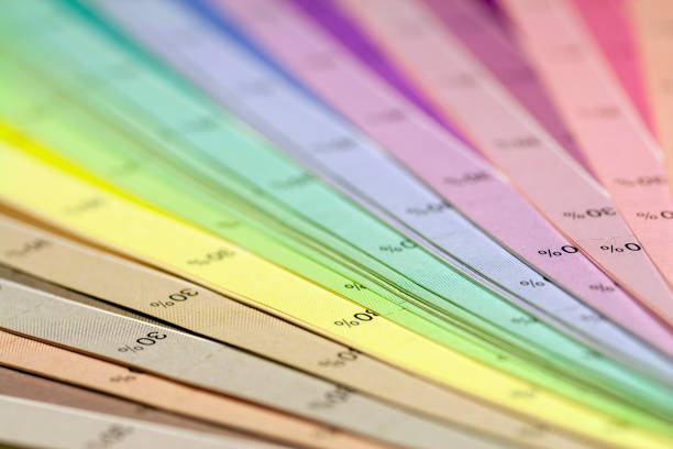 istock Color print of pantone statistics offset scale. 1204501246