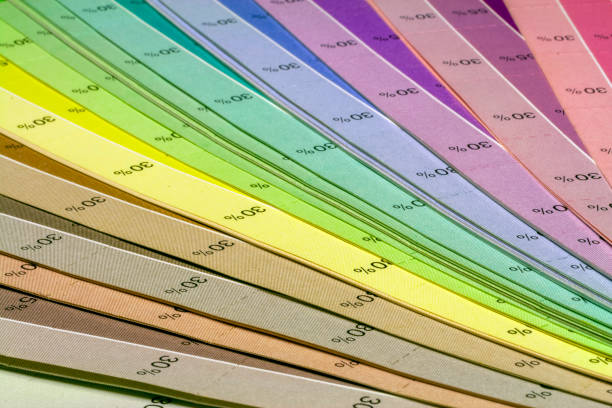 istock Color print of pantone statistics offset scale. 1204501288