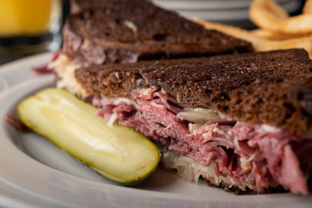 Reuben sandwich with pastrami (Click for more) Reuben sandwich with pastrami (Click for more) reuben sandwich stock pictures, royalty-free photos & images