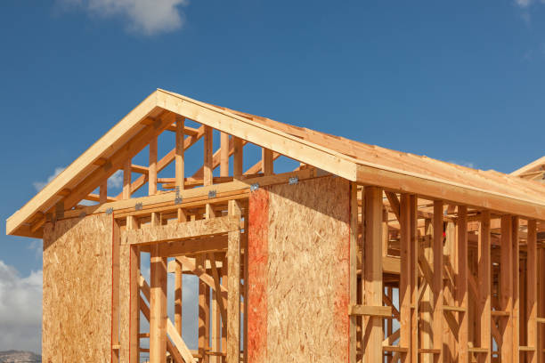istock Wood Home Framing Abstract At Construction Site 1204514851