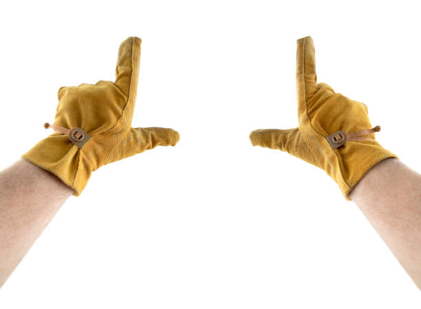 Male Hands Framing with Meticulous Clipping Path Isolated on White.