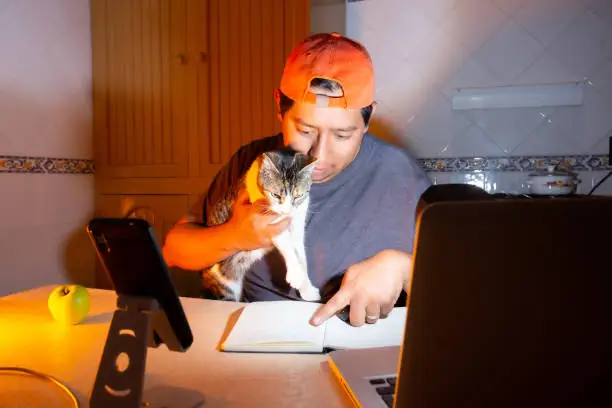 Photo of Man working from home