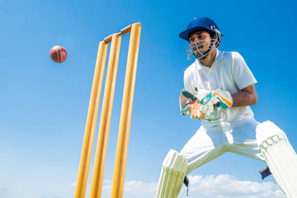 istock Wicket-keeper preparing to catch the ball 1204517943