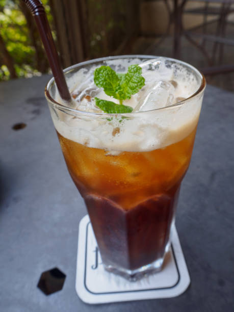 istock Iced mint coffee in a glass 1204518040