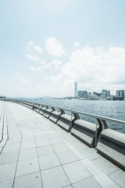 istock Hong Kong financial district skyline (black and white) 1204520542