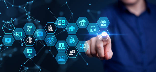 istock Business, Technology, Internet and network concept. Coaching mentoring education business training development E-learning concept. 1204523732