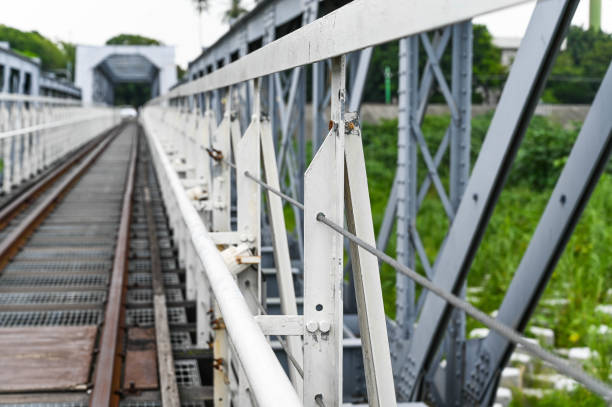 istock Huwei iron bridge in Yunlin, Taiwan. 1204530048