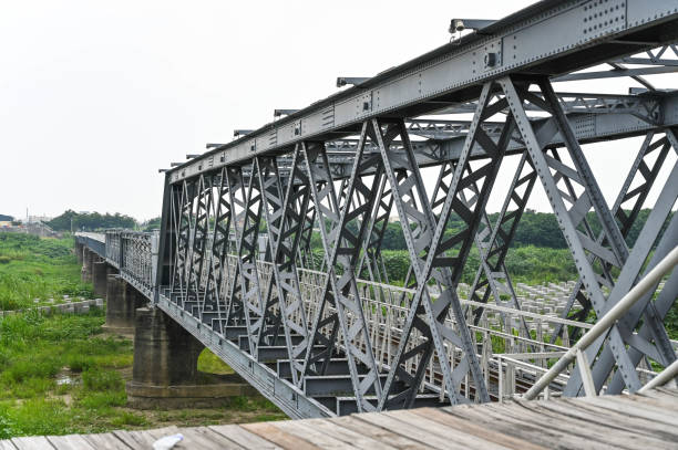 istock Yunlin, Taiwan - AGU 03, 2019: Huwei iron bridge in Yunlin. 1204530096
