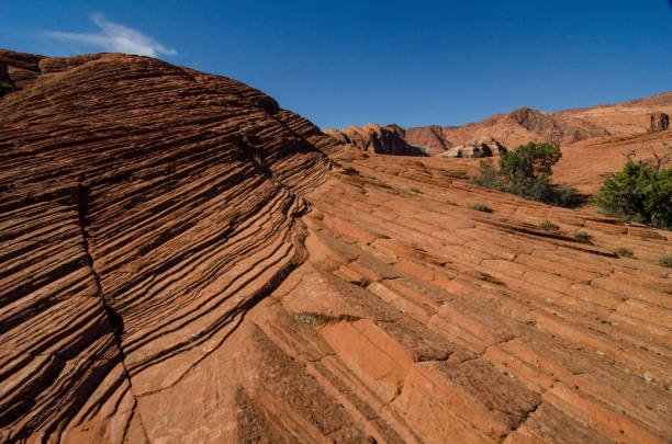 Snow Canyon State Park - Sandstone Layers Landscape Snow Canyon State Park - Sandstone Layers Landscape snow canyon state park stock pictures, royalty-free photos & images