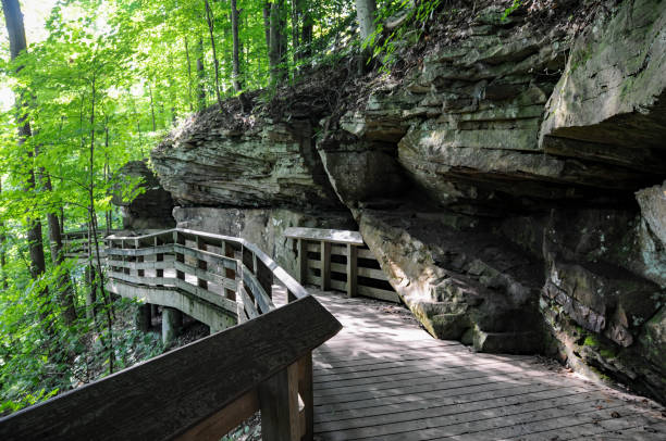 Cuyahoga Valley National Park  - Brandywine Falls Trail stock photo
