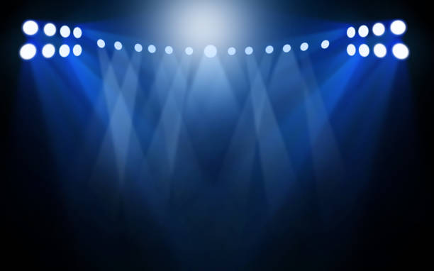 istock The concert on stage background with flood lights 1204535300