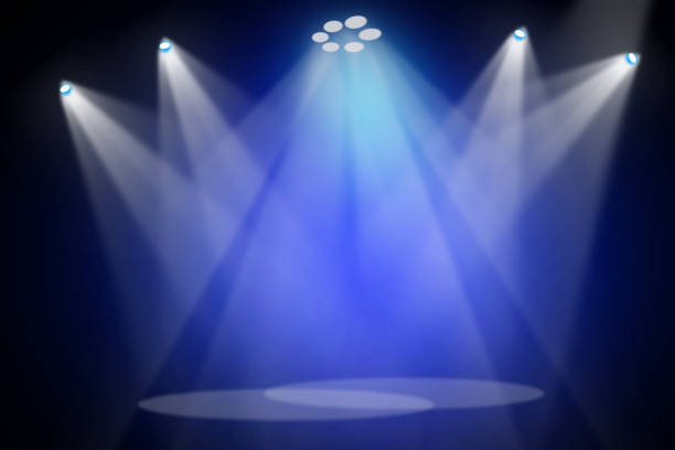 istock The concert on stage background with flood lights 1204535315