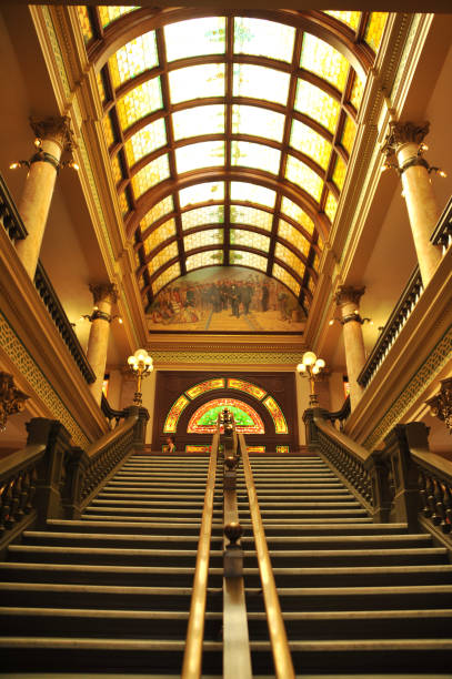 istock Stairway in Helena State capitol building 1204535517