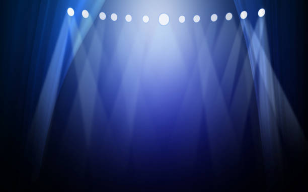 istock The concert on stage background with flood lights 1204537893