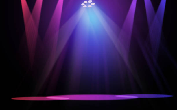 istock The concert on stage background with flood lights 1204538010