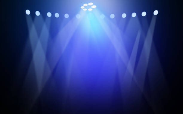 istock The concert on stage background with flood lights 1204538015