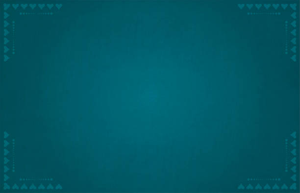 Midnight blue coloured grunge backgrounds with a pattern of small hearts underlined by dots forming a border at the corners of horizontal frame Elegant blue green colored grungy background with hearts and dots forming the border at all the four corners. Can be used as Valentine Day, Xmas, Diwali wallpaper, backgrounds, greetings card, gift wrapping sheet, picture frame. diwali home stock illustrations