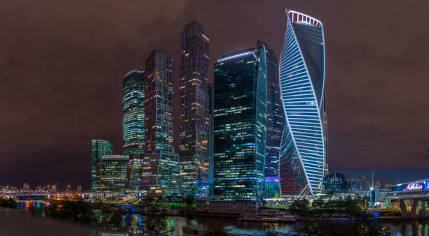 istock The new modern Moscow / Russia skyline at night 1204546064