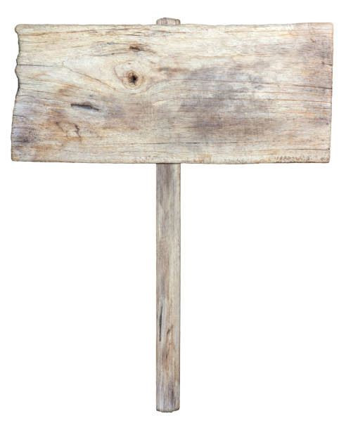 istock old wooden sign isolated on white background 1204548153