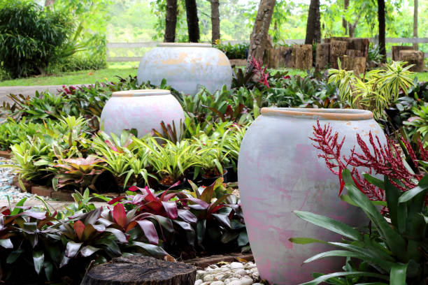 istock colorful ceramic jar decoration in the garden 1204549995