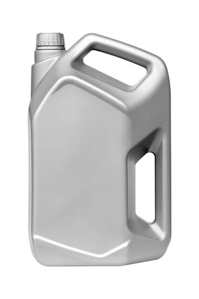 istock Grey plastic canister for lubricant on white 1204550094