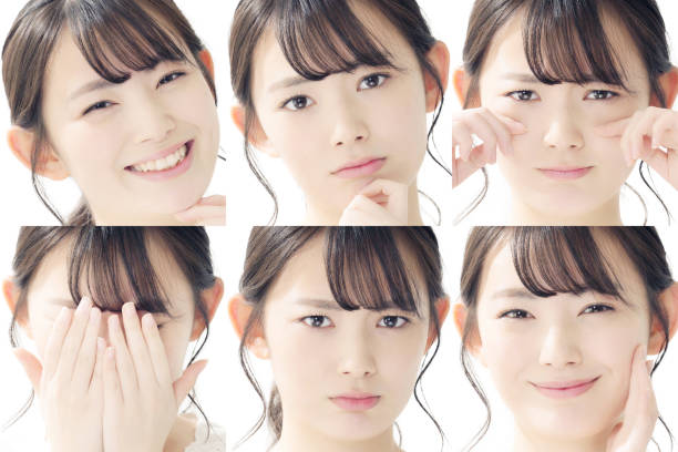 Young asian girl shows various exposure.