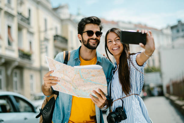 istock Happy couple exploring stock photo 1204562213
