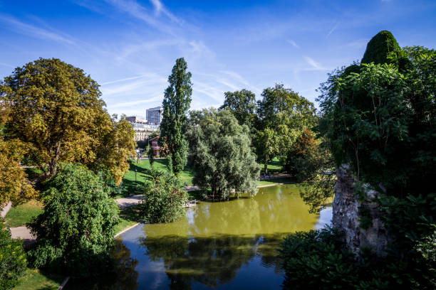 istock Pond in Buttes-Chaumont Park, Paris 1204564774