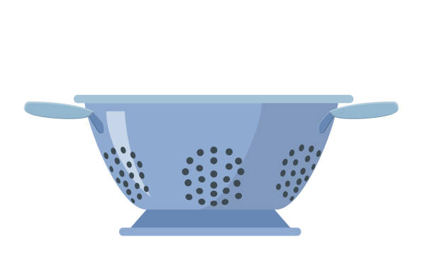 ilustrações, clipart, desenhos animados e ícones de ícone plano colander. - colander