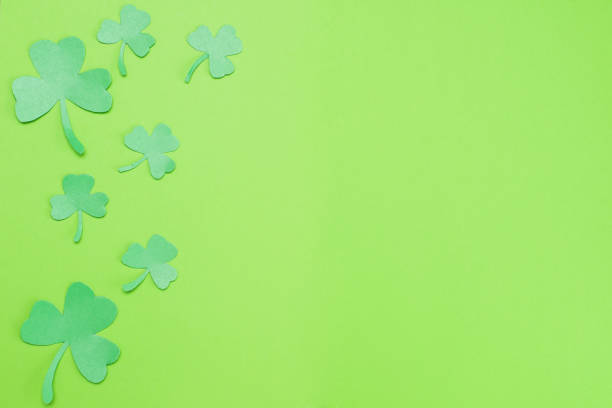 istock Green Background Background for St. Patrick's Day Holiday with copy space 1204575217