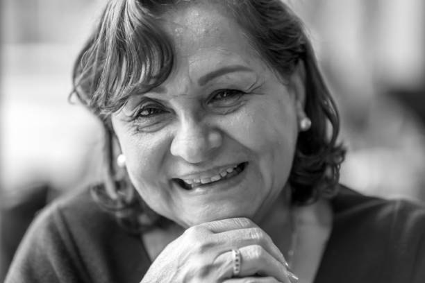 istock Senior Hispanic woman B&W portrait 1204577307