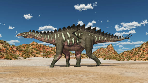 istock Dinosaur Miragaia in a landscape 1204577604