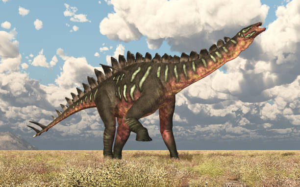istock Dinosaur Miragaia in a landscape 1204580204