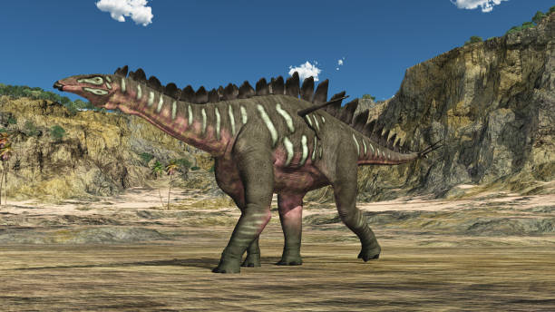 istock Dinosaur Miragaia in a landscape 1204580636