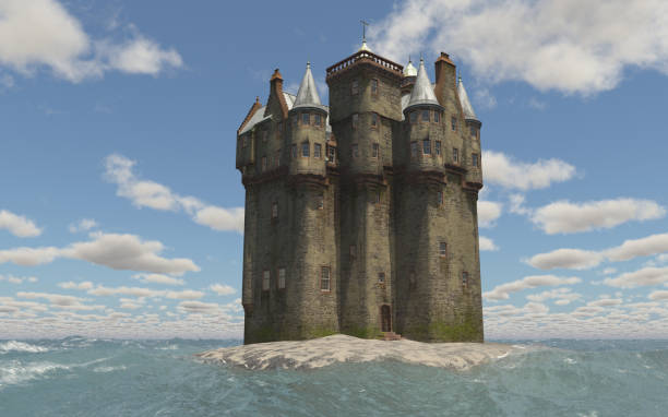 istock castle in the sea 1204581345
